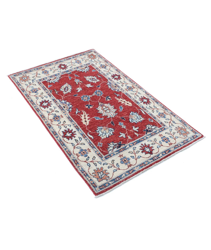 Afghan Ziegler Rug 2' 7" x 4' 2" Hand-Knotted | No. AT56897