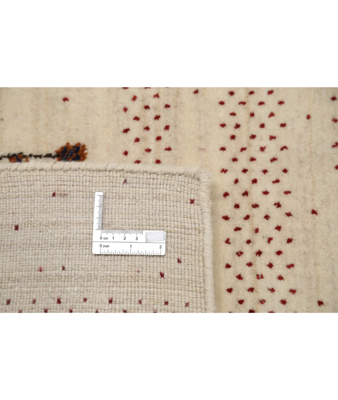 Ivory Indian Oriental Rug 5' 4" x 7' 6" Hand-Knotted | No. AT57035
