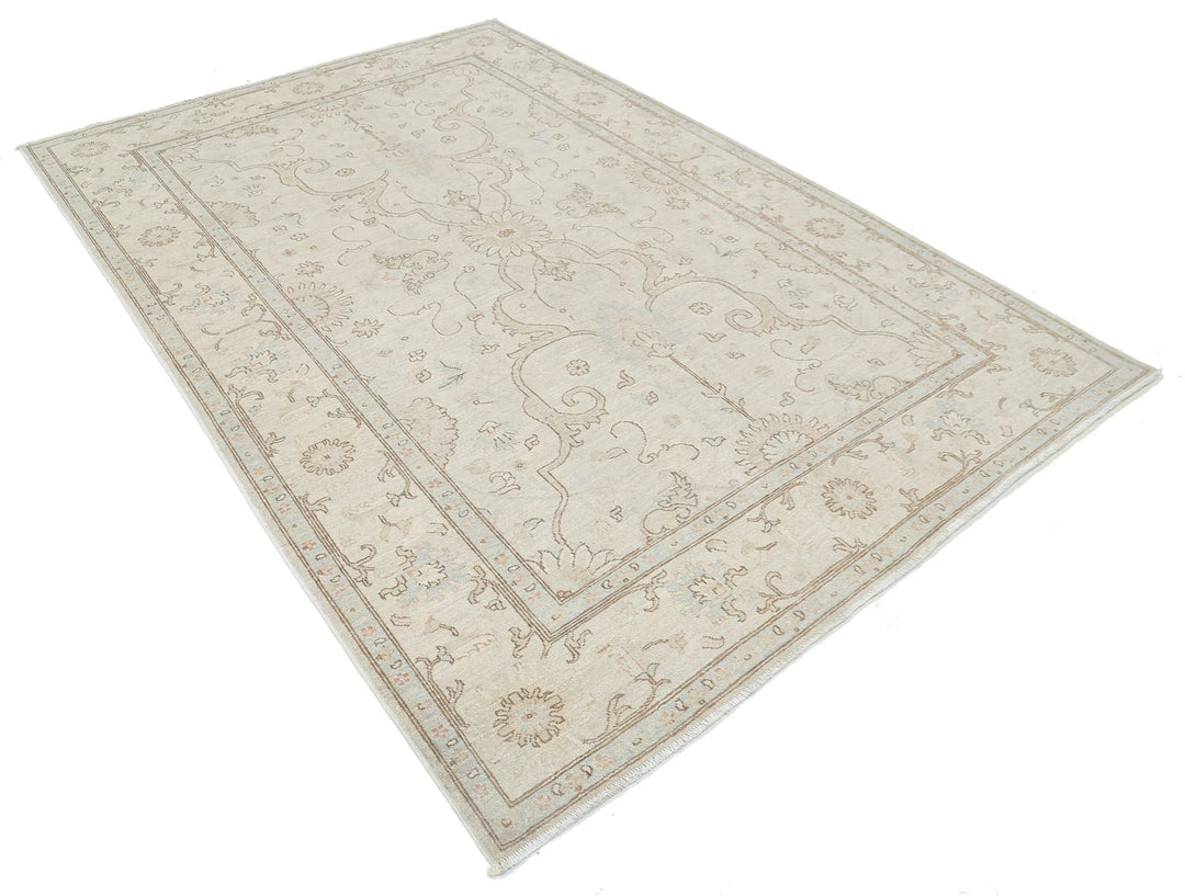 Afghan Serenity Rug 6' 0" x 8' 11" Hand-Knotted | No. AT57041