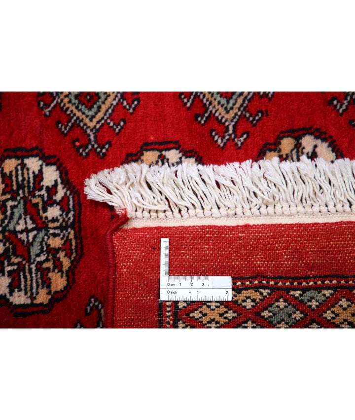Red Pakistani Bokhara Rug 10' 2" x 14' 0" Hand-Knotted | No. AT57046