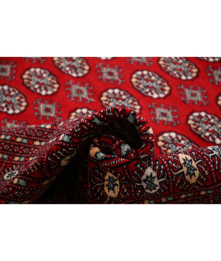 Red Pakistani Bokhara Rug 10' 2" x 14' 0" Hand-Knotted | No. AT57046