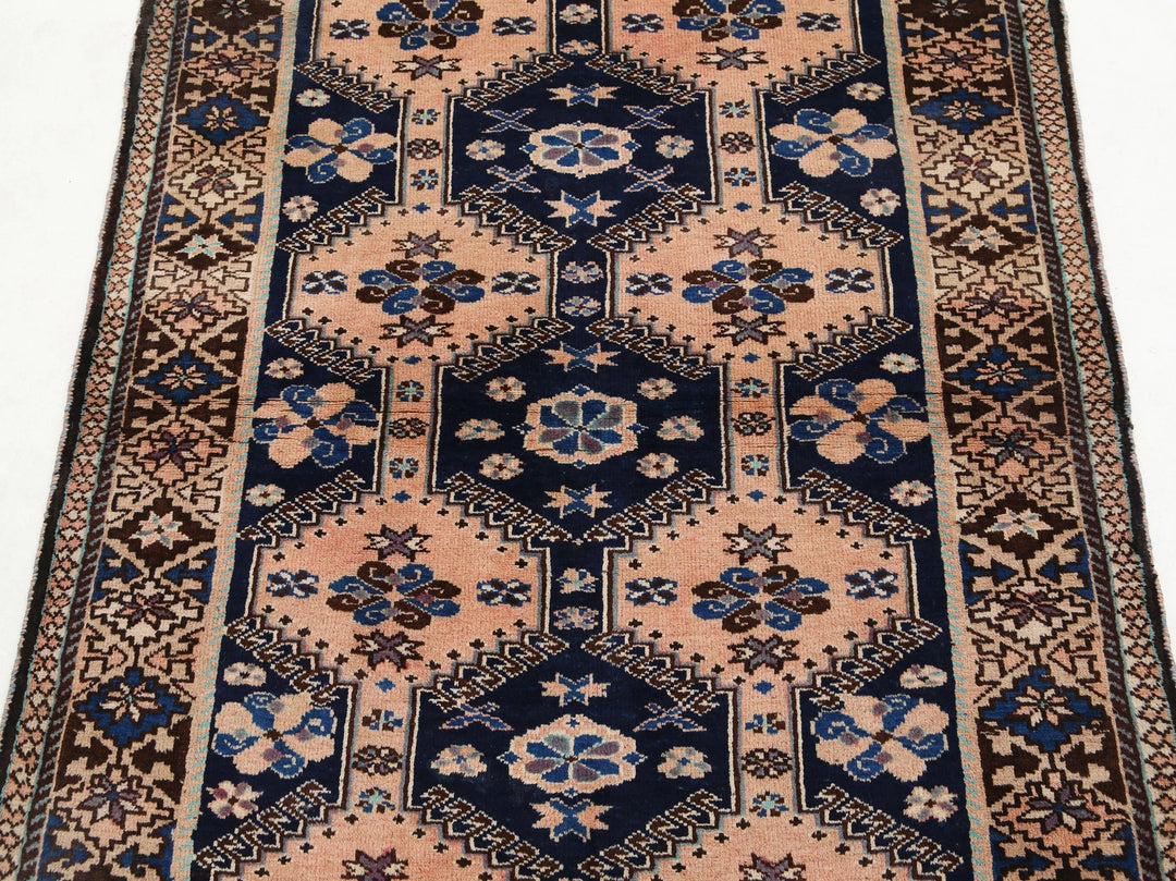 Persian Yalameh Rug 3' 4" x 4' 10" Hand-Knotted | No. AT57075