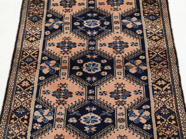 Persian Yalameh Rug 3' 4" x 4' 10" Hand-Knotted | No. AT57075