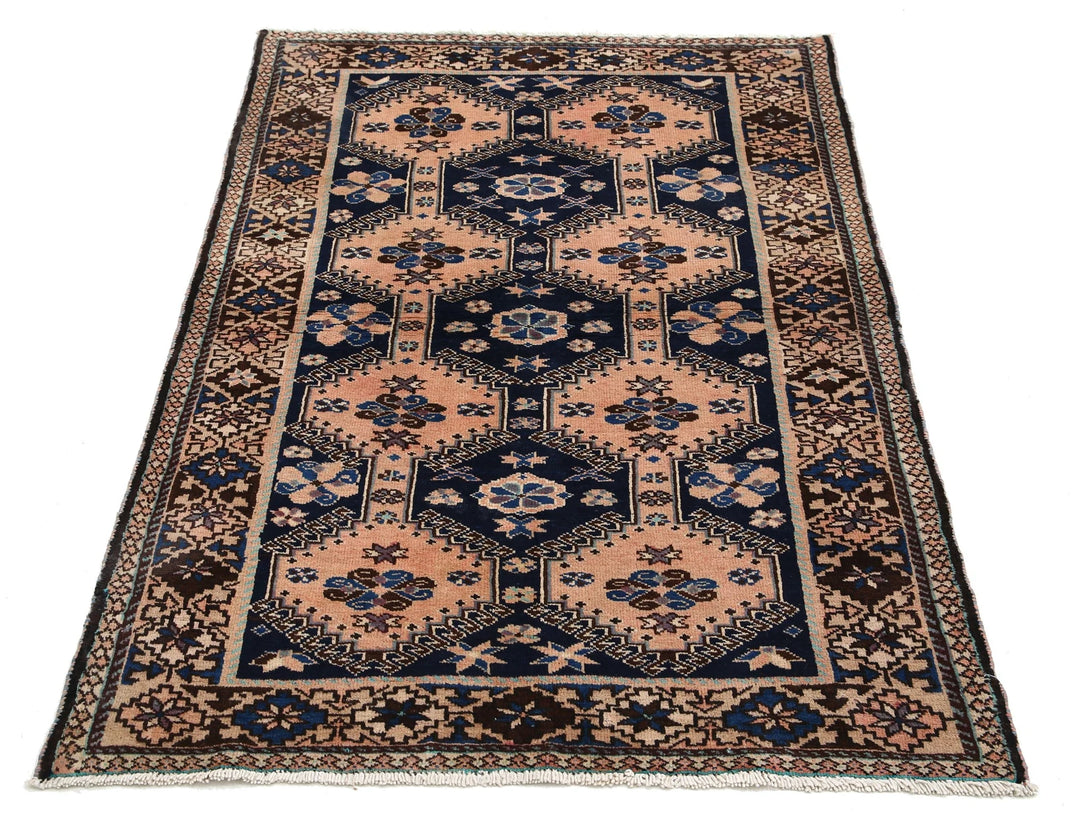 Persian Yalameh Rug 3' 4" x 4' 10" Hand-Knotted | No. AT57075
