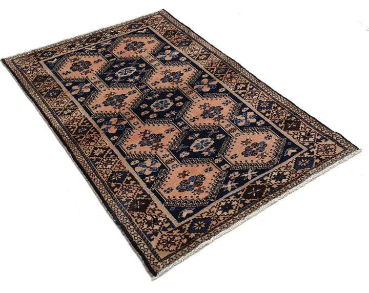 Persian Yalameh Rug 3' 4" x 4' 10" Hand-Knotted | No. AT57075