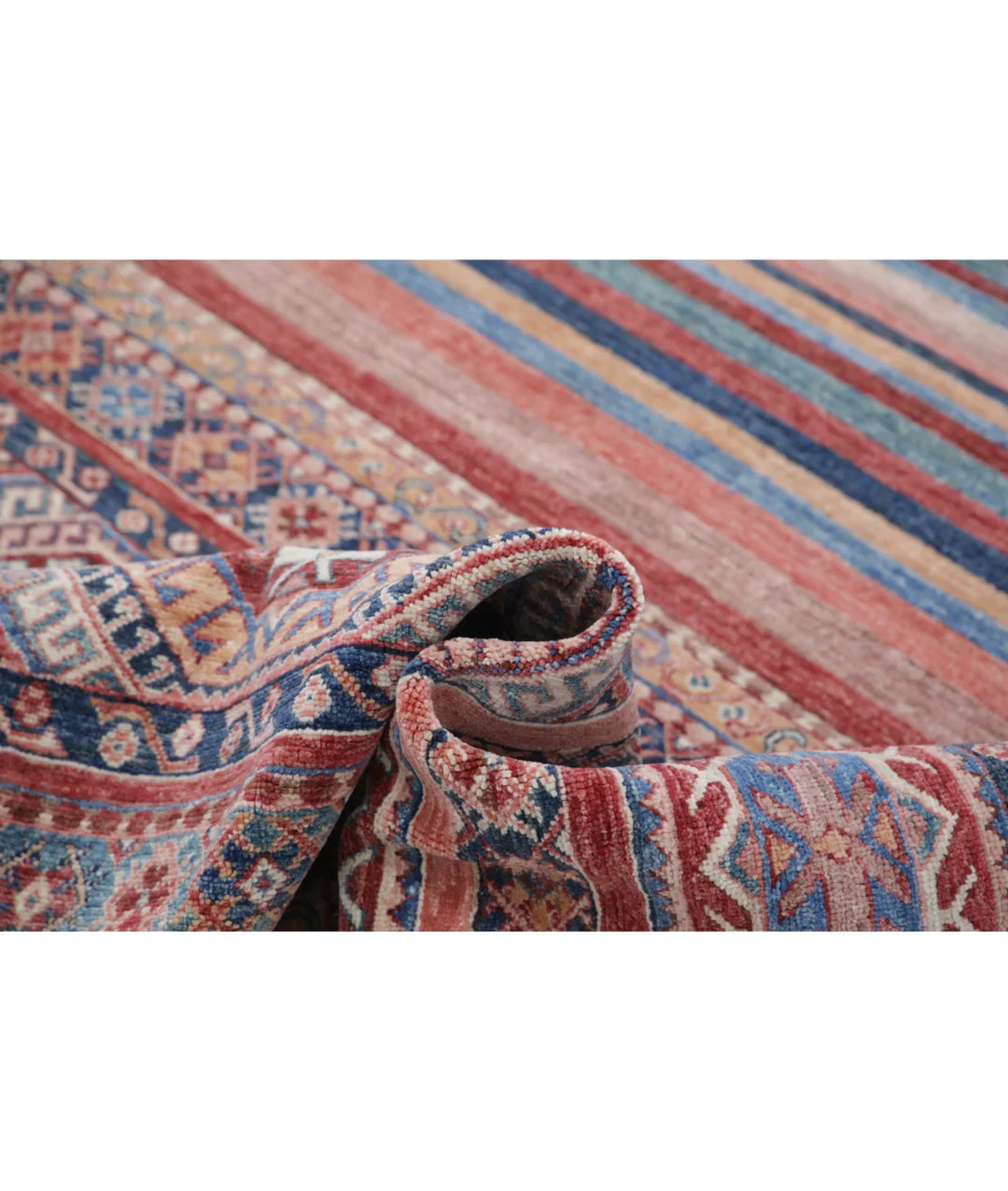 Afghan Khurjeen Rug 6'8" x 9'7" Hand-Knotted | No. AT570810