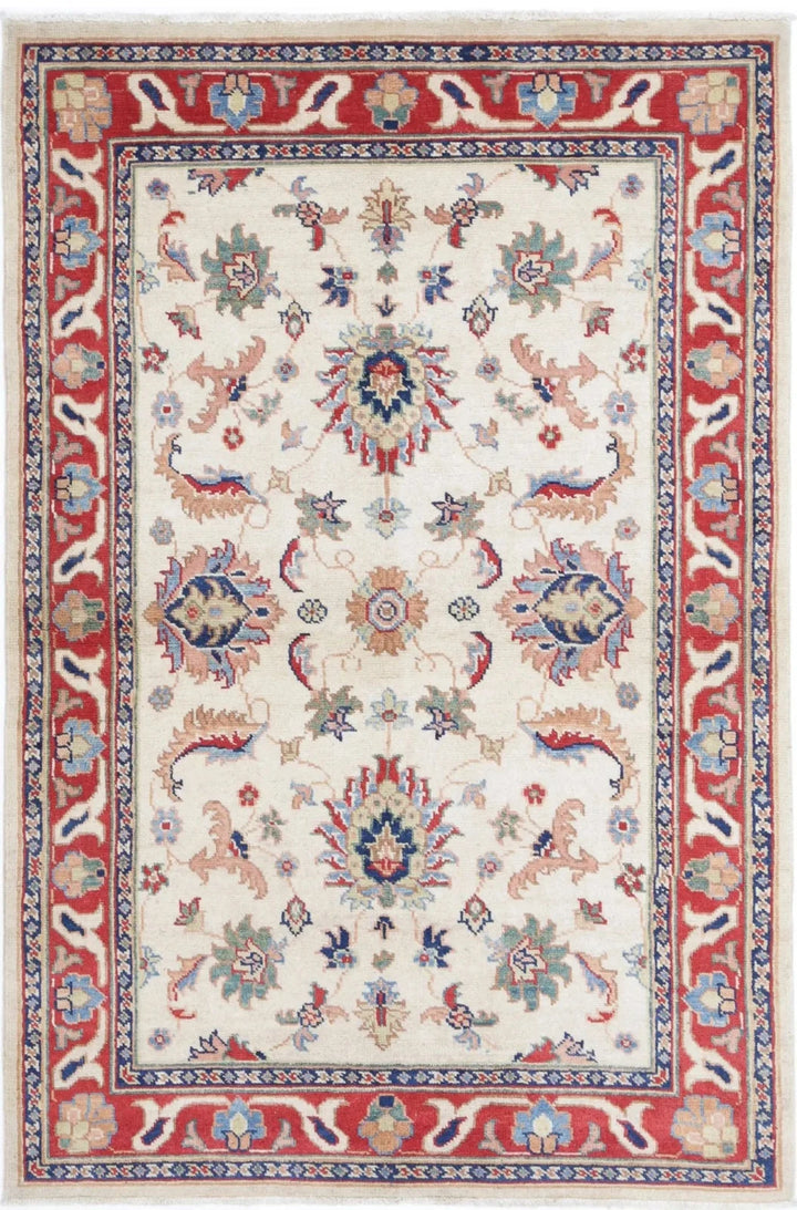 Afghan Ziegler Rug 3' 9" x 5' 10" Hand-Knotted | No. AT57085