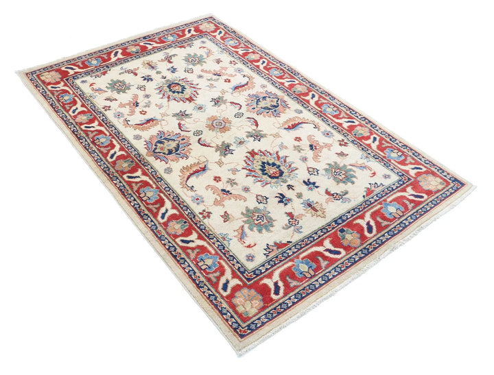 Afghan Ziegler Rug 3' 9" x 5' 10" Hand-Knotted | No. AT57085