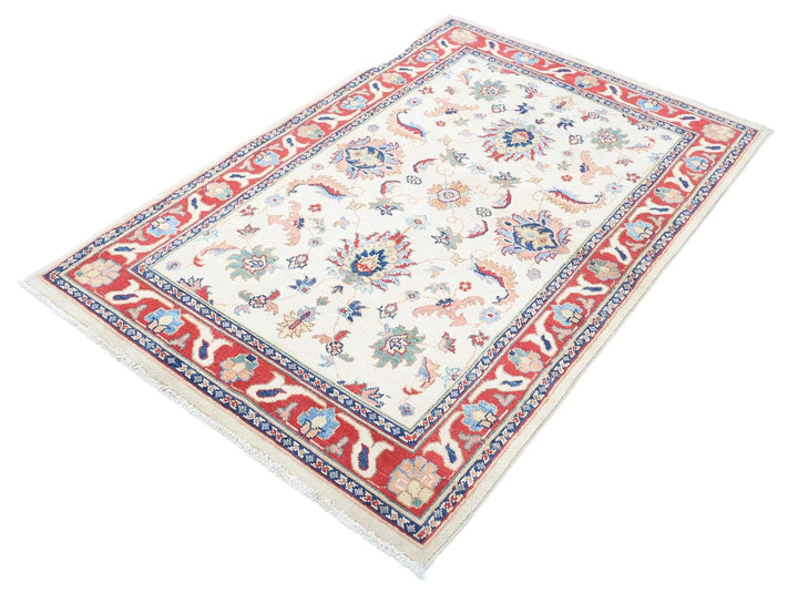 Afghan Ziegler Rug 3' 9" x 5' 10" Hand-Knotted | No. AT57085
