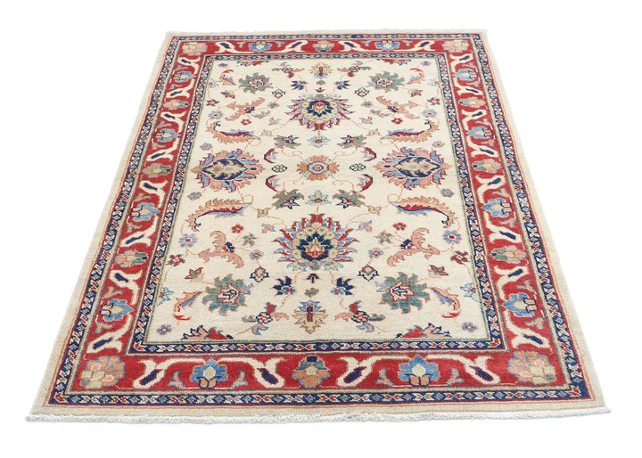Afghan Ziegler Rug 3' 9" x 5' 10" Hand-Knotted | No. AT57085