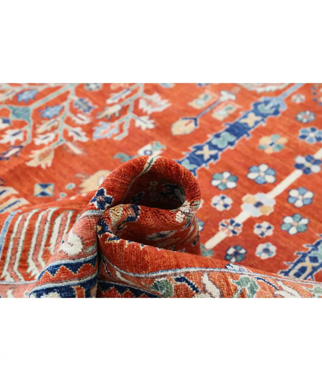 Afghan Bakshaish Rug 7' 9" x 9' 11" Hand-Knotted | No. AT57142