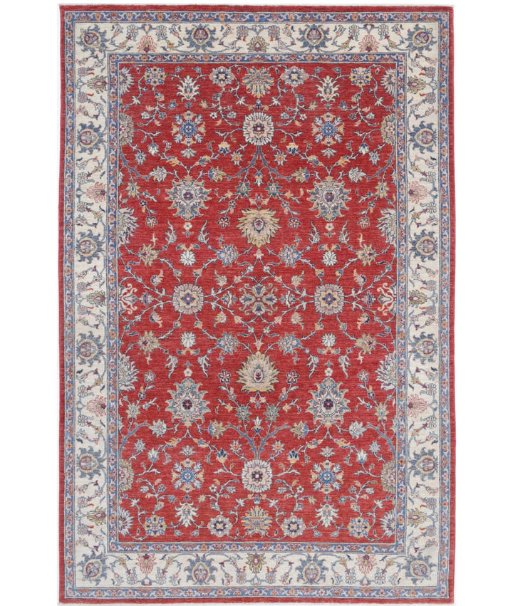 Afghan Ziegler Farhan Rug 6'5" x 9'9" Hand-Knotted | No. AT57247