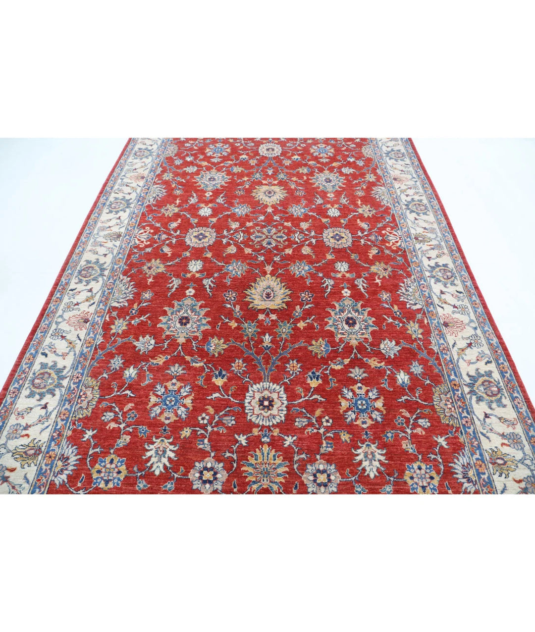 Afghan Ziegler Farhan Rug 6'5" x 9'9" Hand-Knotted | No. AT57247
