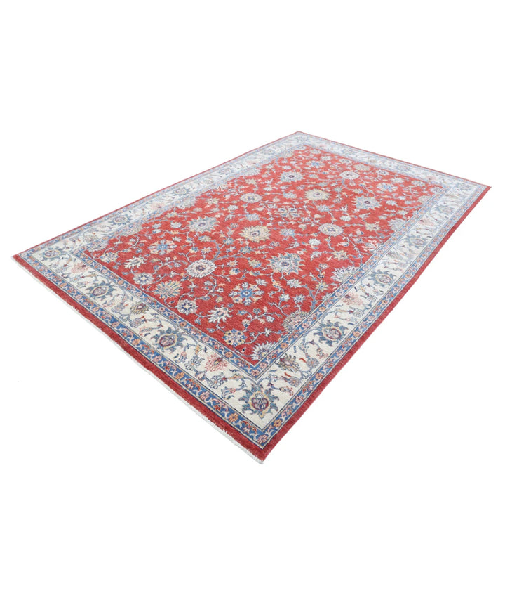 Afghan Ziegler Farhan Rug 6'5" x 9'9" Hand-Knotted | No. AT57247
