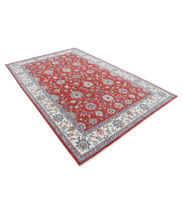 Afghan Ziegler Farhan Rug 6'5" x 9'9" Hand-Knotted | No. AT57247