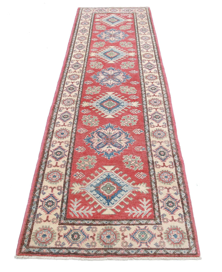 Afghan Kazak Rug 2' 7" x 9' 7" Hand-Knotted | No. AT57249