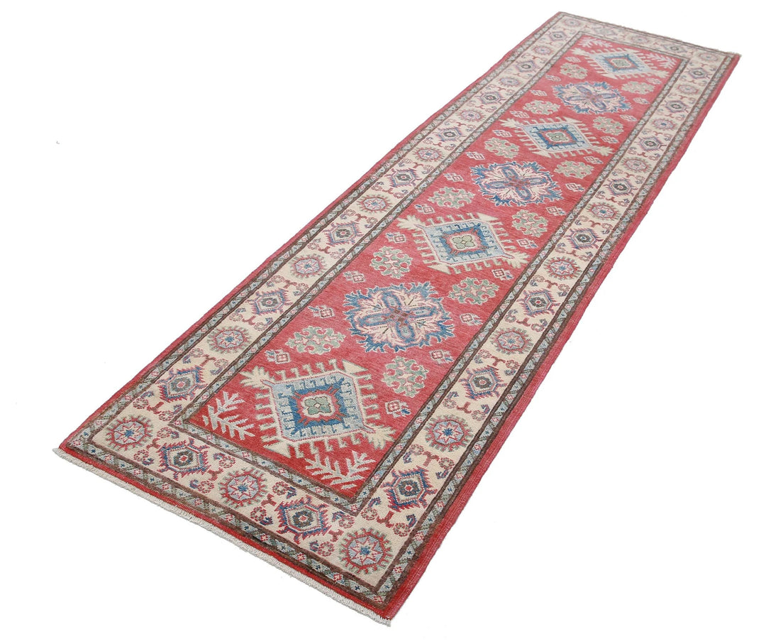Afghan Kazak Rug 2' 7" x 9' 7" Hand-Knotted | No. AT57249