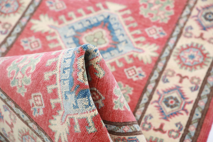 Afghan Kazak Rug 2' 7" x 9' 7" Hand-Knotted | No. AT57249