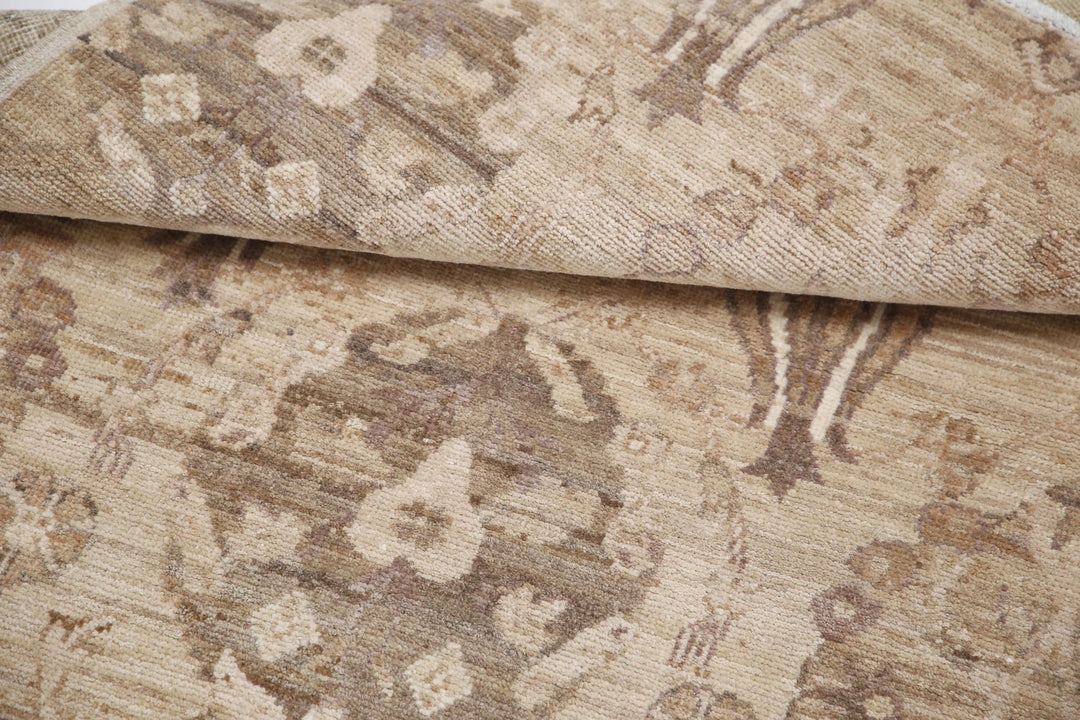 Brown Afghan Ziegler Rug 2' 8" x 3' 10" Hand-Knotted | No. AT57294