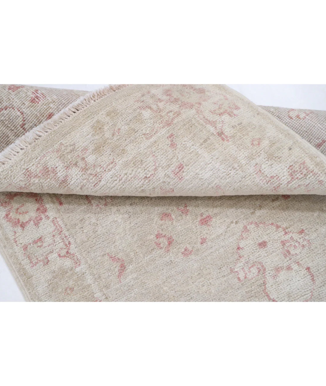 Ivory Afghan Serenity Rug 2' 0" x 3' 1" Hand-Knotted | No. AT57312