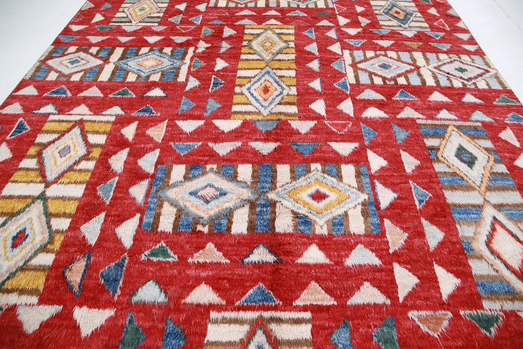 Afghan Tribal Rug 10' 6" x 13' 9" Hand-Knotted | No. AT57369