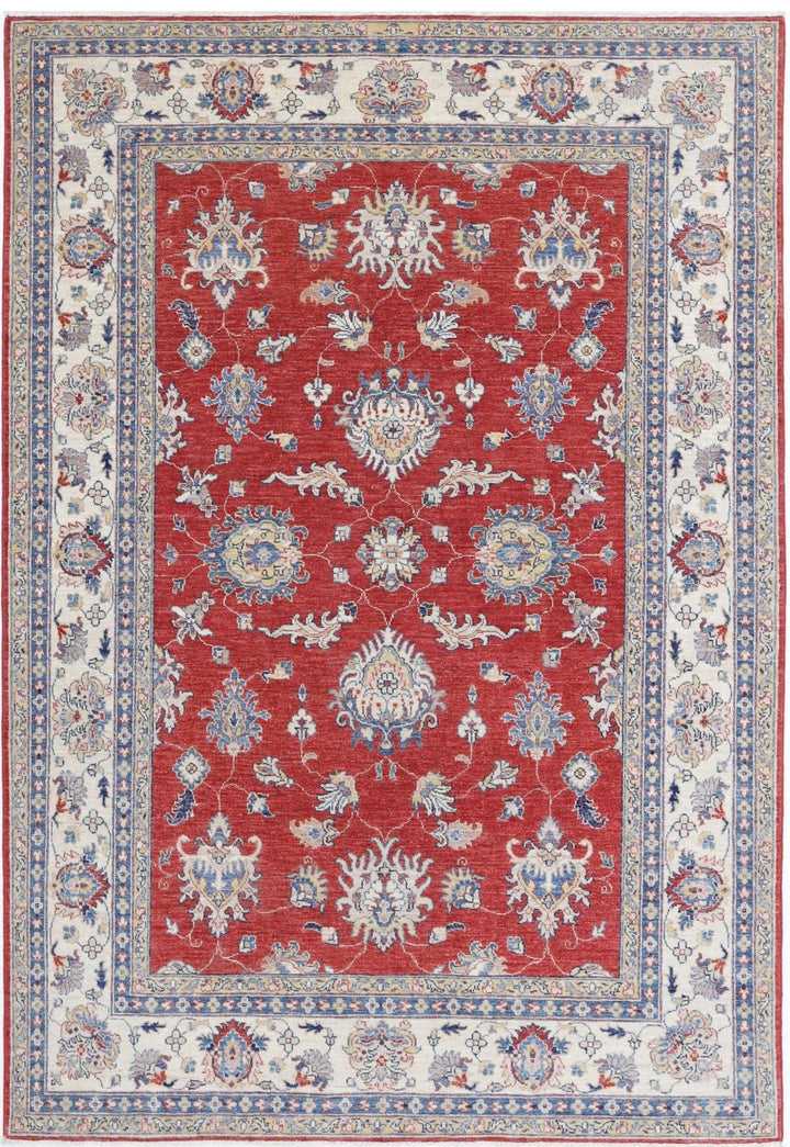 Afghan Ziegler Farhan Rug 5' 5" x 7' 11" Hand-Knotted | No. AT57431