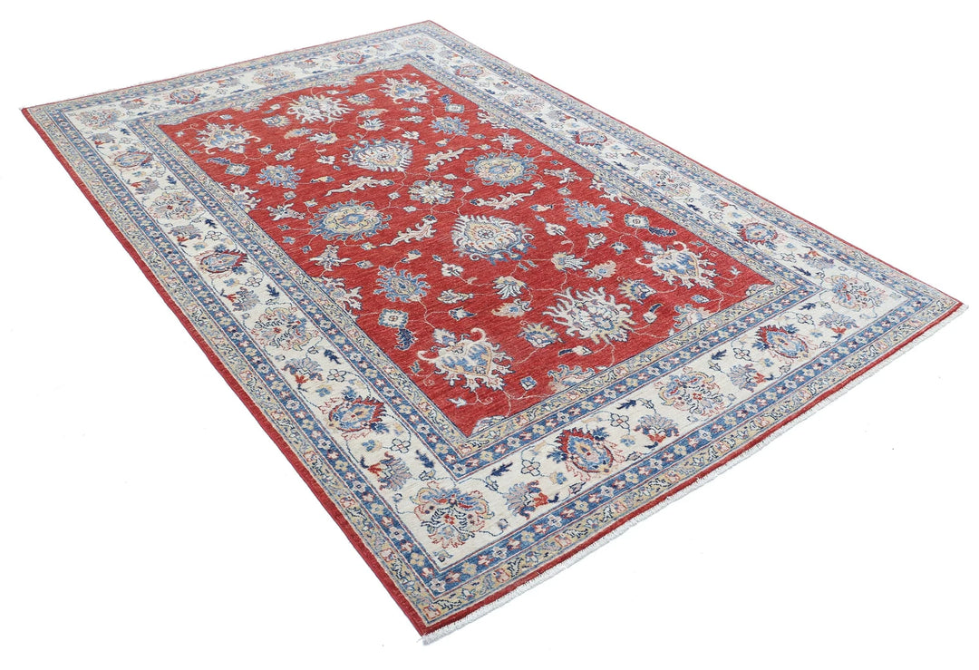 Afghan Ziegler Farhan Rug 5' 5" x 7' 11" Hand-Knotted | No. AT57431