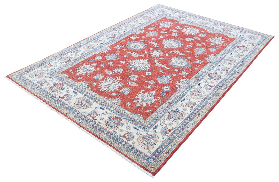 Afghan Ziegler Farhan Rug 5' 5" x 7' 11" Hand-Knotted | No. AT57431
