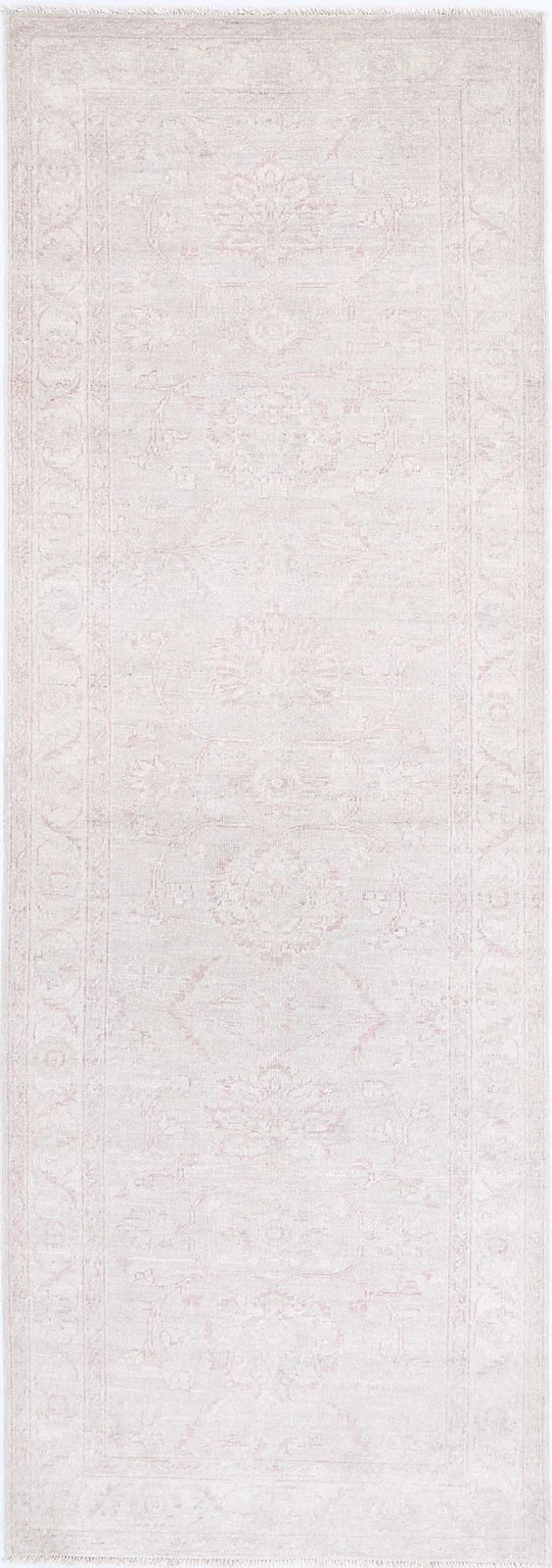 Afghan Serenity Runner Rug 2' 8" x 8' 3" Hand-Knotted | No. AT57496