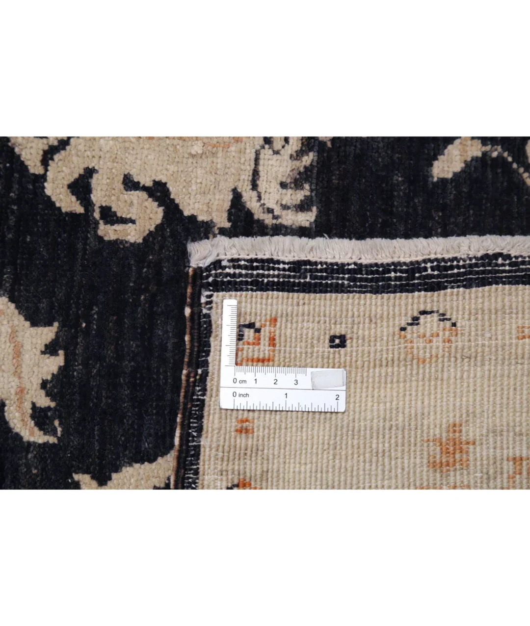 Black Afghan Ziegler Rug 3' 11" x 6' 0" Hand-Knotted | No. AT575110