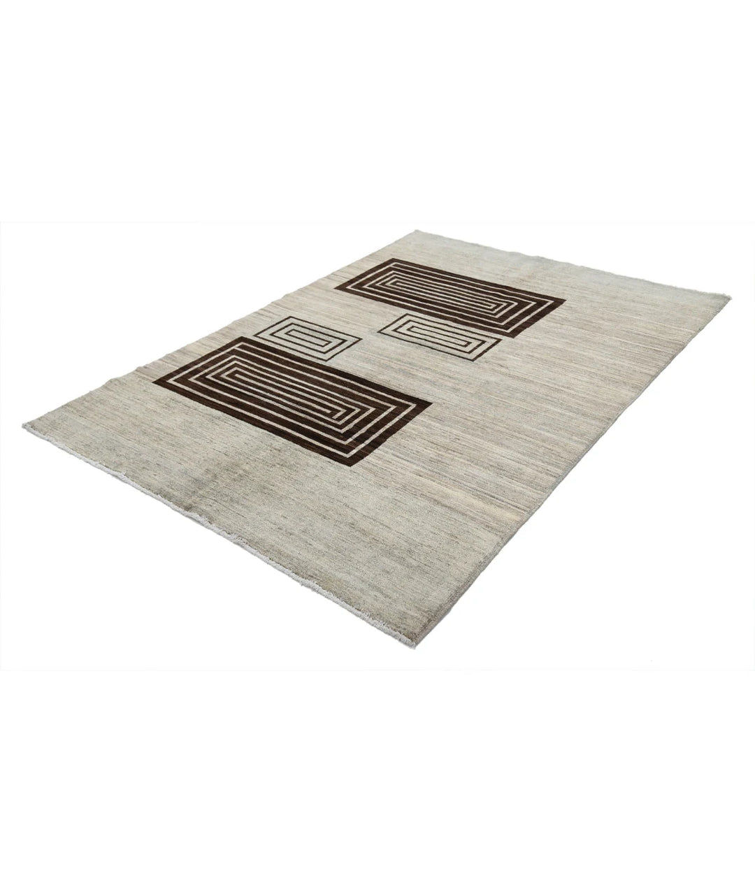 Afghan Modcar Rug 5' 6" x 7' 9" Hand-Knotted | No. AT57572