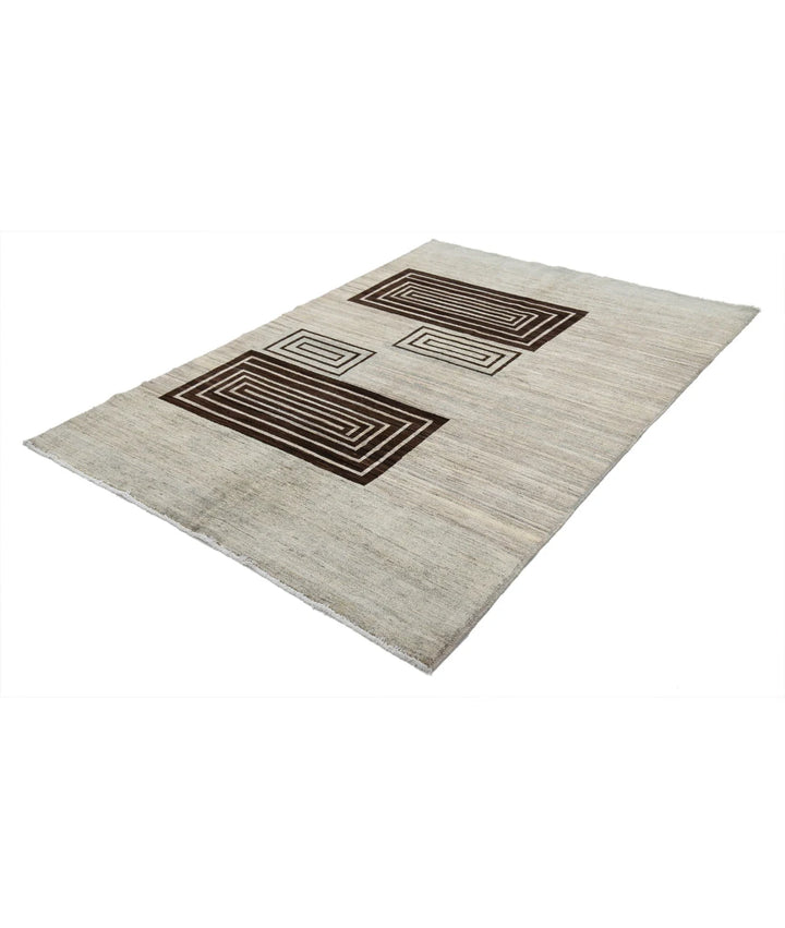 Afghan Modcar Rug 5' 6" x 7' 9" Hand-Knotted | No. AT57572