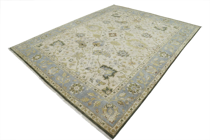 Indian Ziegler Rug 7'8" x 9'8" Hand-Knotted | No. AT57587