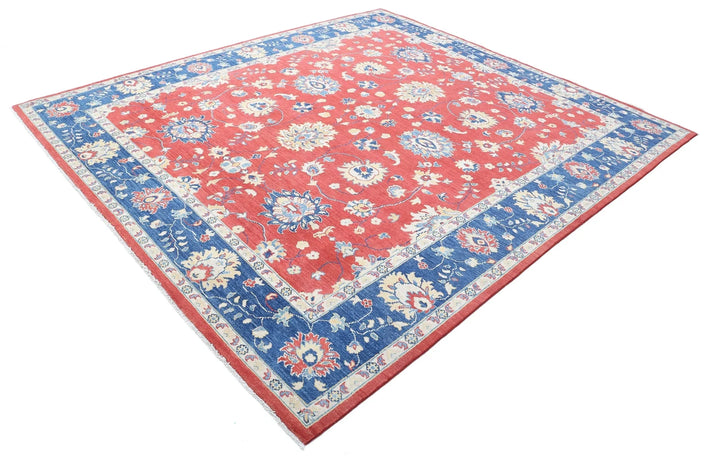 Afghan Ziegler Rug 8' 4" x 9' 4" Hand-Knotted | No. AT57624