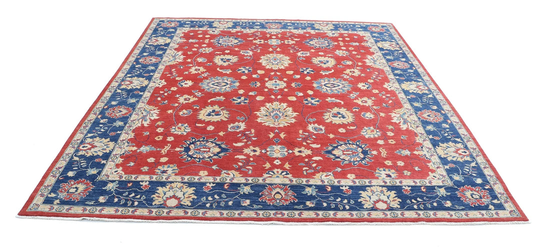 Afghan Ziegler Rug 8' 4" x 9' 4" Hand-Knotted | No. AT57624