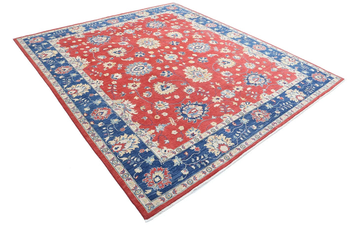 Afghan Ziegler Rug 8' 4" x 9' 4" Hand-Knotted | No. AT57624