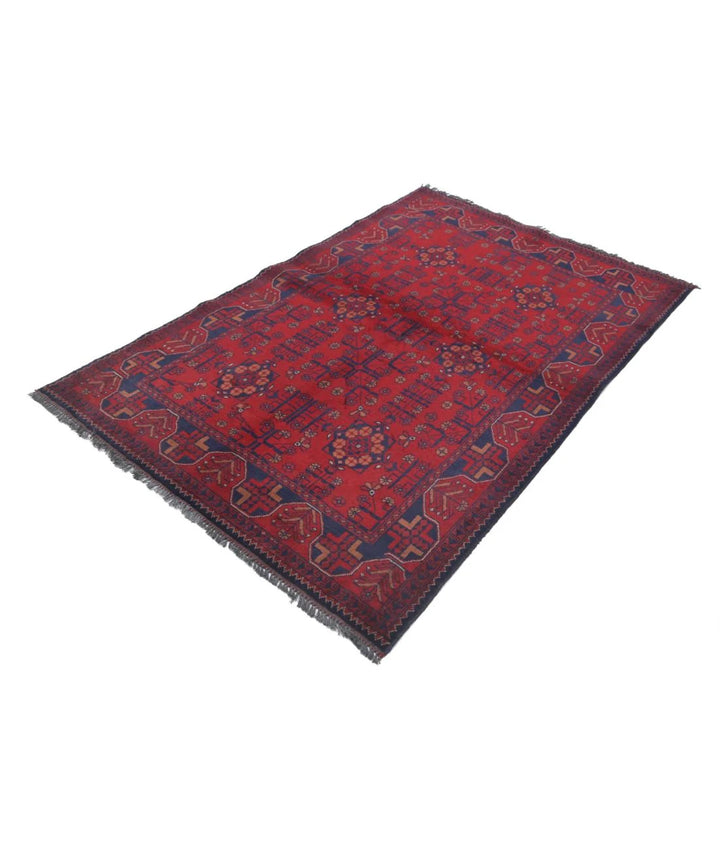Afghan Khal Muhammadi Rug 4' 2" x 6' 4" Hand-Knotted | No. AT57646