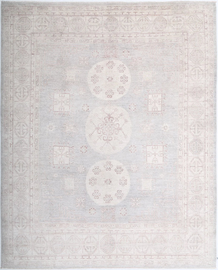 Afghan Khotan Rug 8' 1" x 9' 10" Hand-Knotted | No. AT57711
