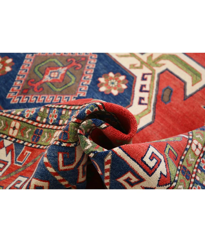 Afghan Kazak Rug 9' 7" x 13' 10" Hand-Knotted | No. AT57720