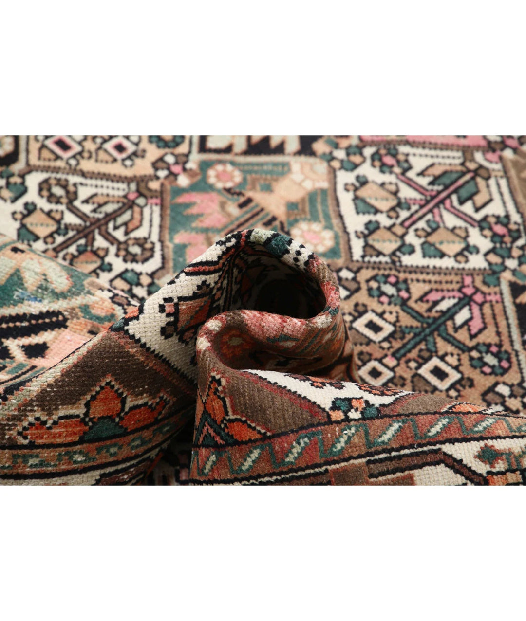 Brown Persian Oriental Rug 6' 7" x 9' 6" Hand-Knotted | No. AT57735