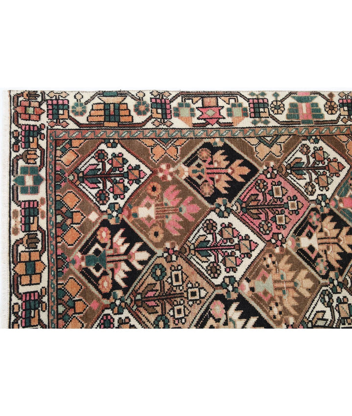 Brown Persian Oriental Rug 6' 7" x 9' 6" Hand-Knotted | No. AT57735