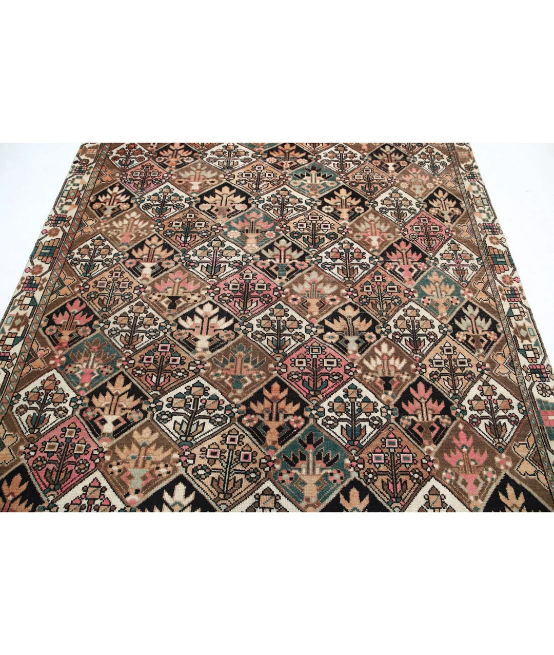 Brown Persian Oriental Rug 6' 7" x 9' 6" Hand-Knotted | No. AT57735