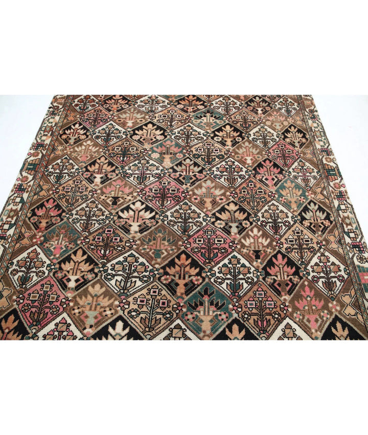 Brown Persian Oriental Rug 6' 7" x 9' 6" Hand-Knotted | No. AT57735