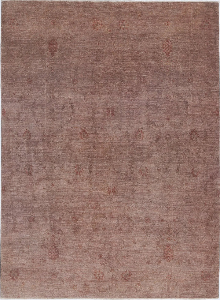 Afghan Overdye Rug 6' 5" x 8' 7" Hand-Knotted | No. AT57806