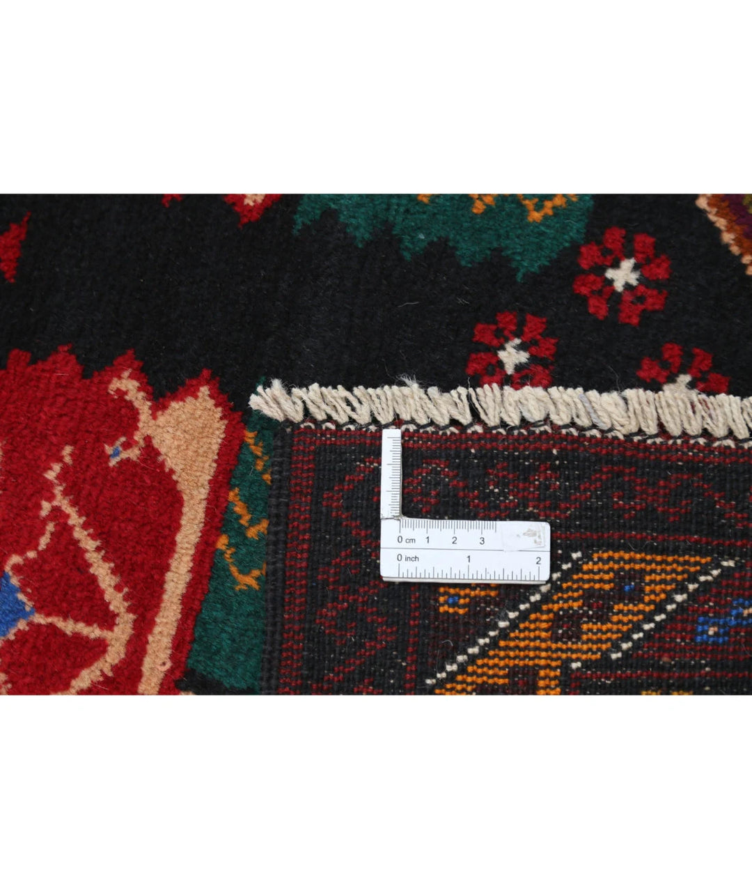 Red Afghan Tribal Rug 2' 11" x 4' 5" Hand-Knotted | No. AT57839