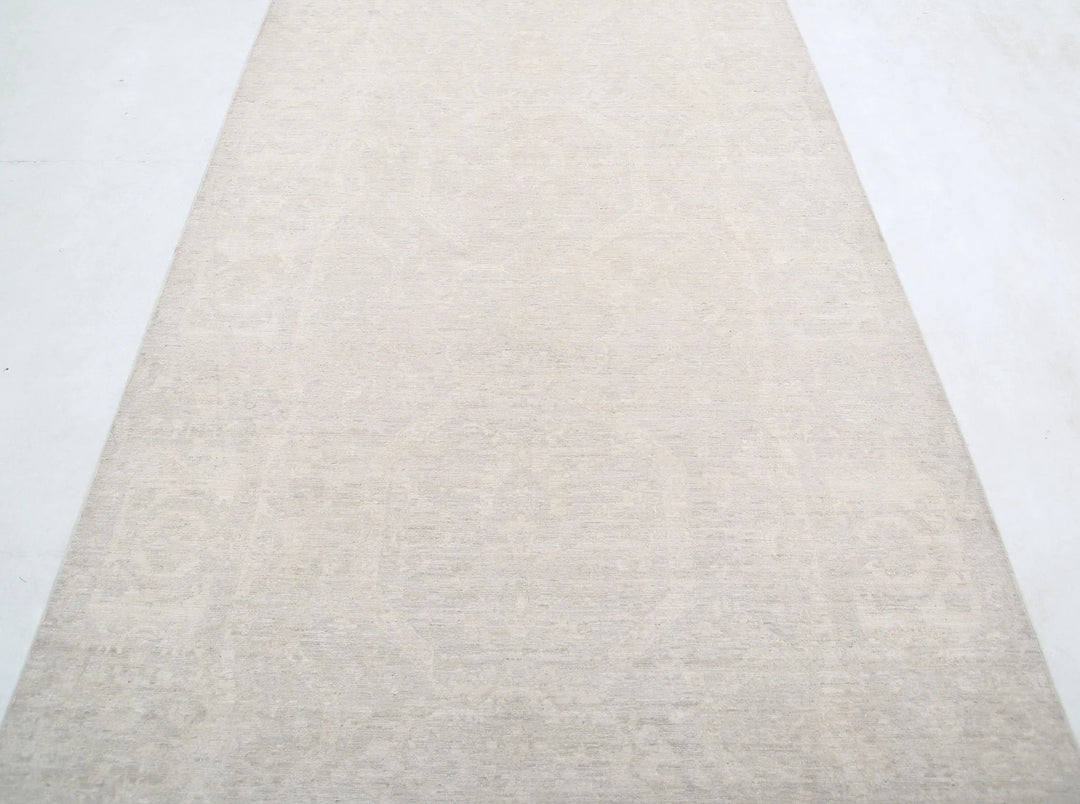 Afghan Tabriz Rug 4' 9" x 14' 8" Hand-Knotted | No. AT57923