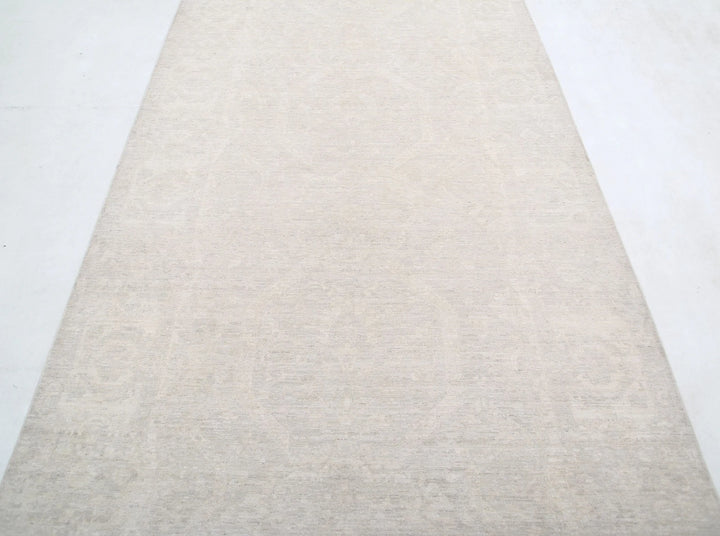 Afghan Tabriz Rug 4' 9" x 14' 8" Hand-Knotted | No. AT57923