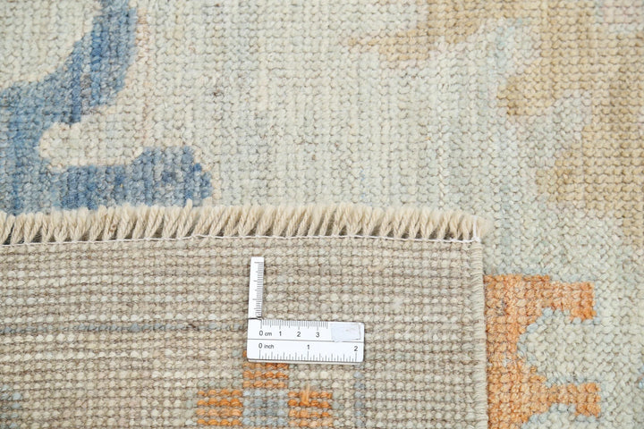 Blue Afghan Oushak Rug 10' 4" x 14' 2" Hand-Knotted | No. AT57968