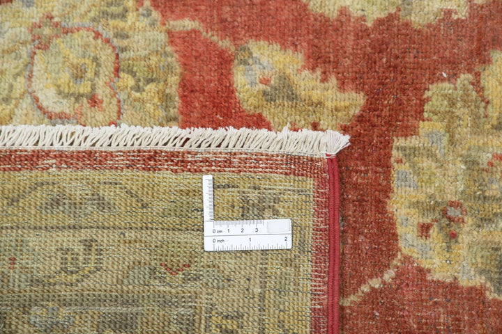 Red Grey Indian Ziegler Rug 7' 7" x 9' 10" Hand-Knotted | No. AT58078