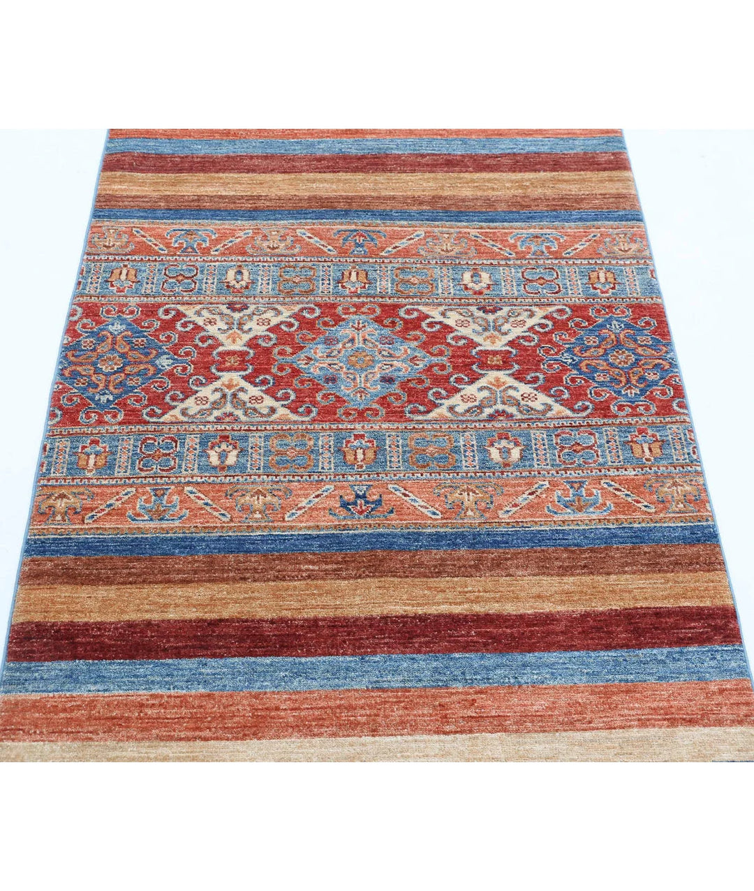 Afghan Khurjeen Rug 2' 11" x 5' 0" Hand-Knotted | No. AT58139